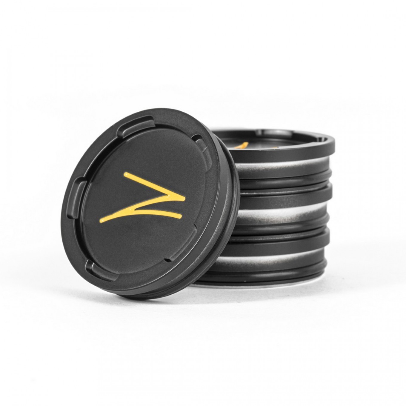 Z Centercaps | Satin Black + Yellow Z